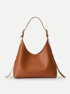 Fabrique Duomo Small Hobo Bag in Nappa Leather Amber
